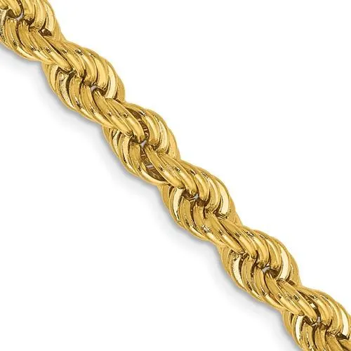 14k Yellow Gold 5mm Rope Bracelet Anklet Choker Necklace Pendant Chain