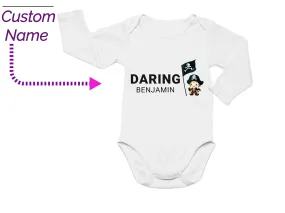 1st Birthday Custom Name Baby Boy Name Bodysuit Gift