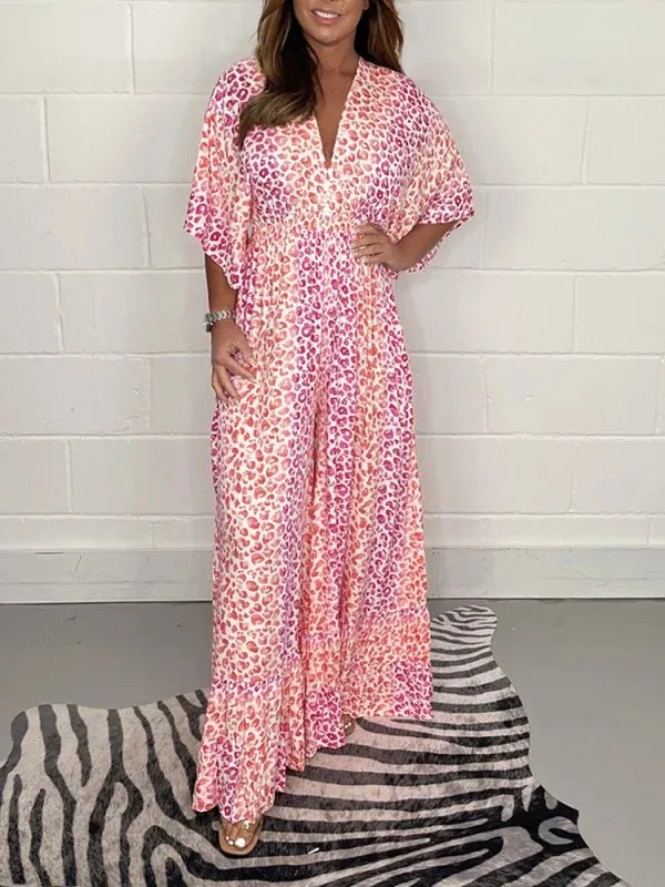 💃2024 NEW STYLE💝V-neck Leopard Print Dress
