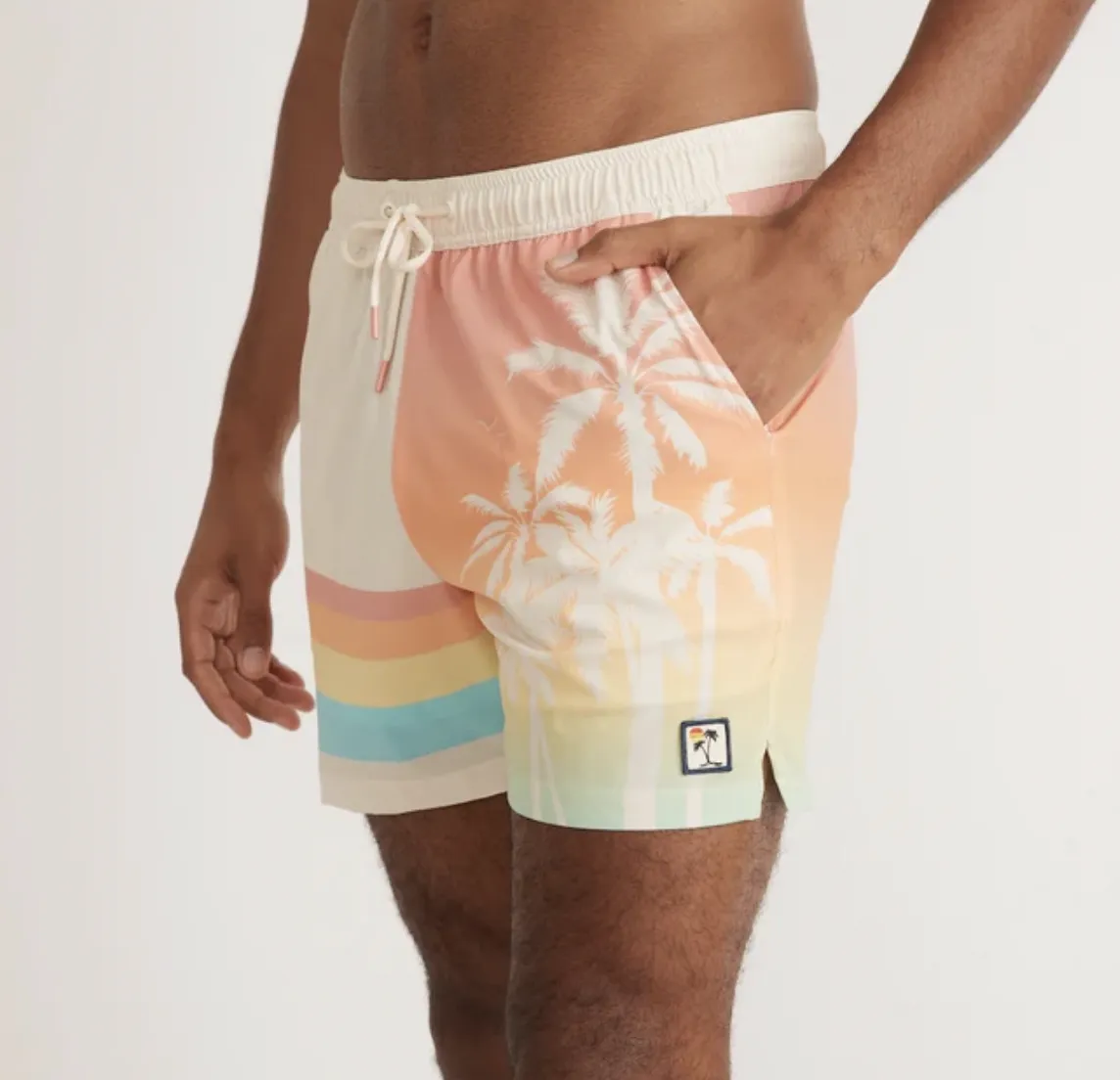 4 Way Stretch Swim Trunk - Ombre Palm