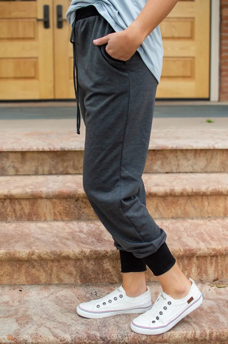 Accent Joggers | Charcoal and Black
