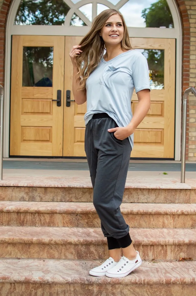Accent Joggers | Charcoal and Black