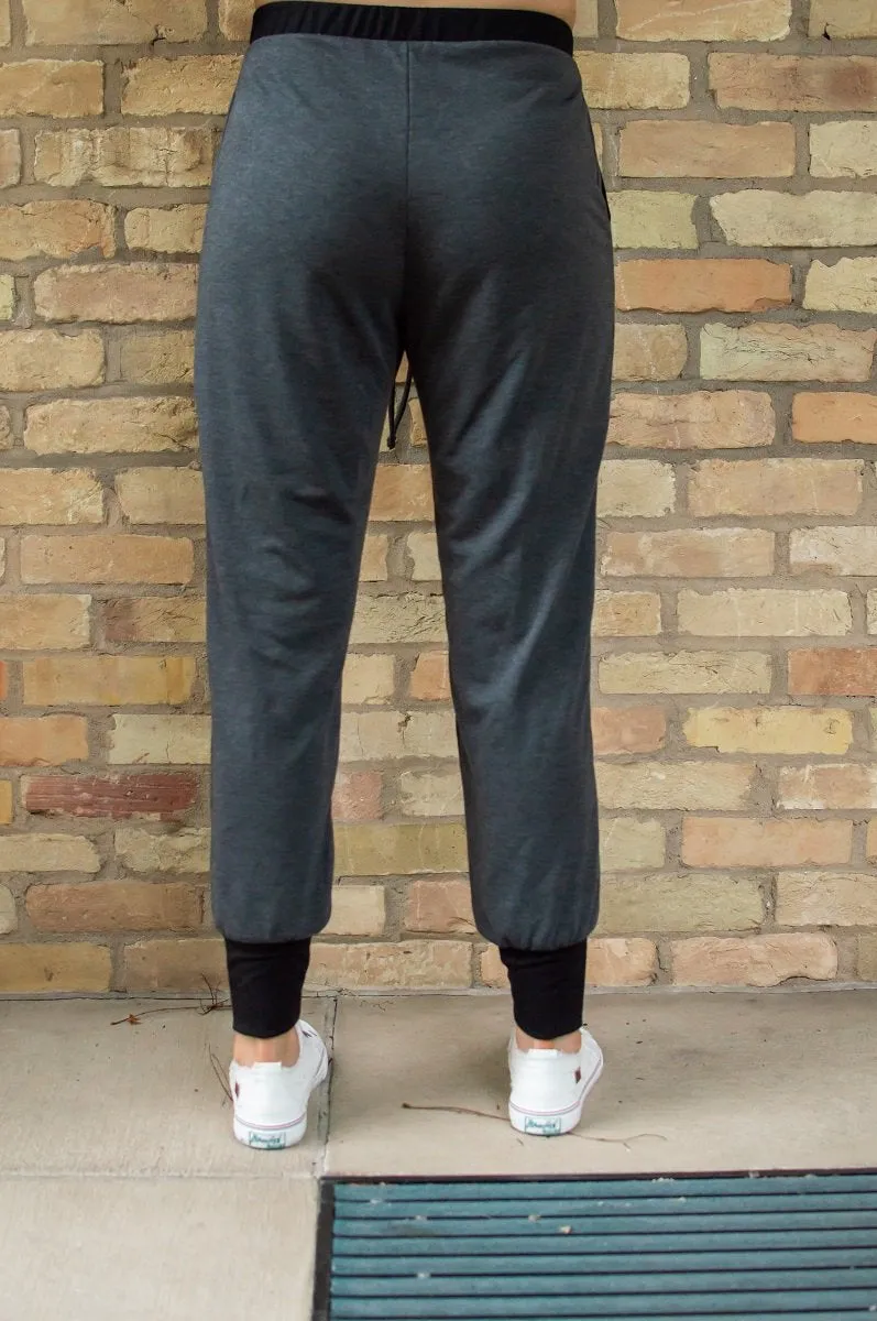 Accent Joggers | Charcoal and Black