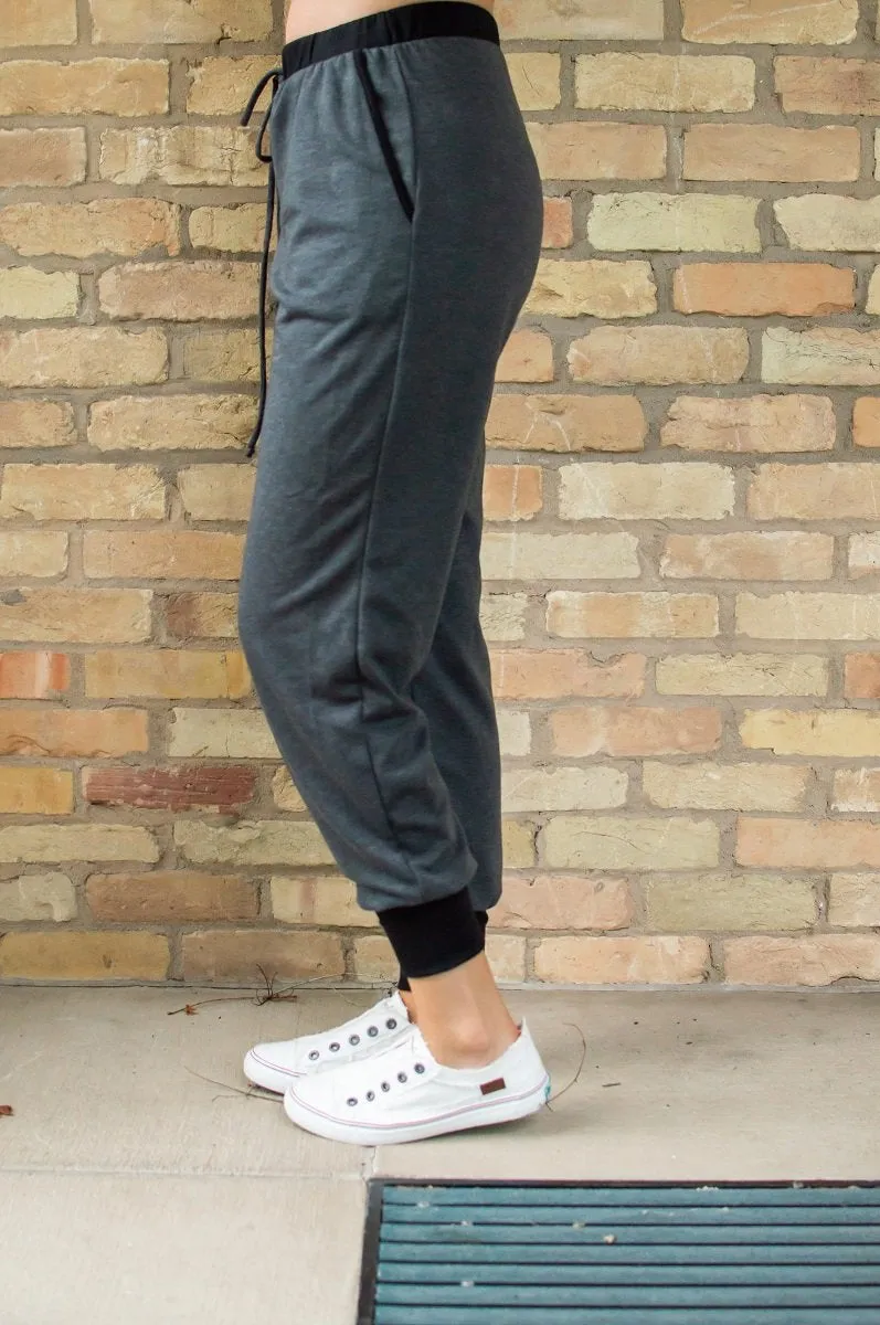 Accent Joggers | Charcoal and Black