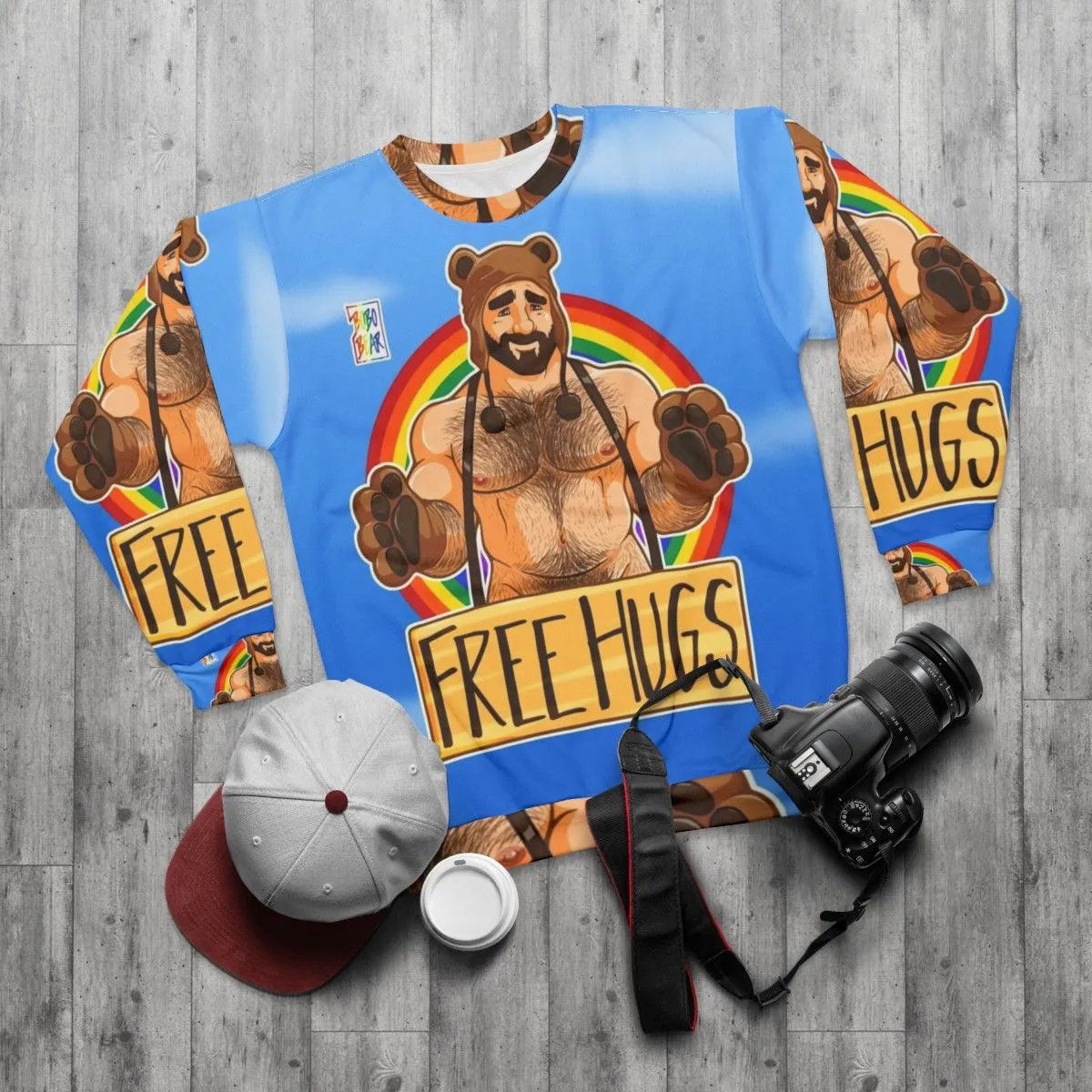Adam Likes Hugs Gay Pride Sweatshirt for the Bear Community
