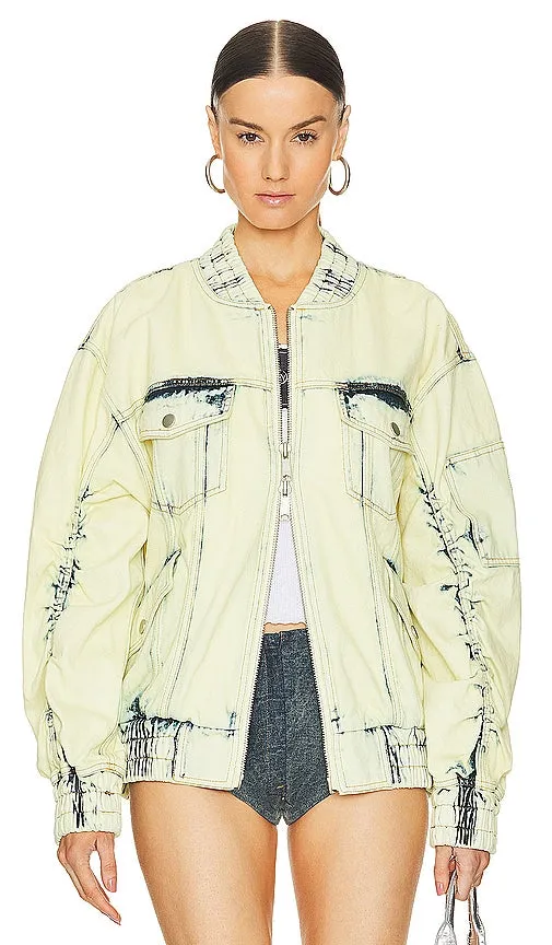 AKNVAS Thea Bomber Jacket in Yellow