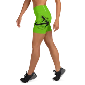 Athletic Apparatus Kelly Green White stitch Black logo Yoga Shorts