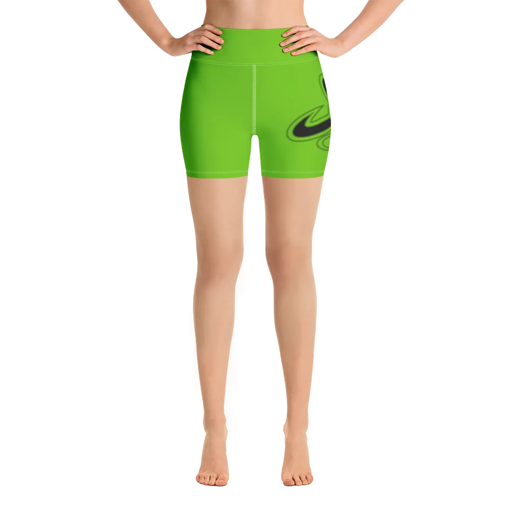 Athletic Apparatus Kelly Green White stitch Black logo Yoga Shorts