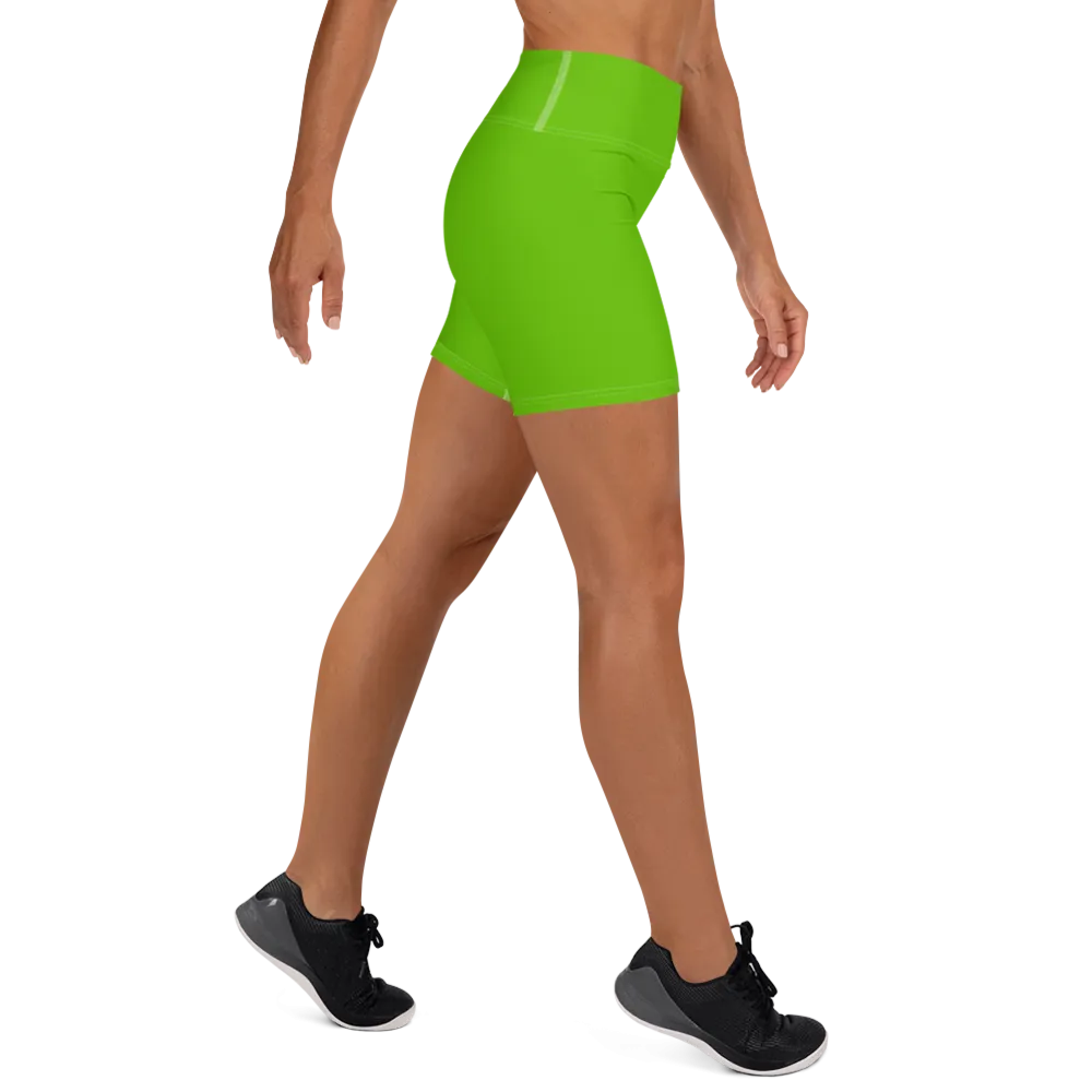 Athletic Apparatus Kelly Green White stitch Black logo Yoga Shorts