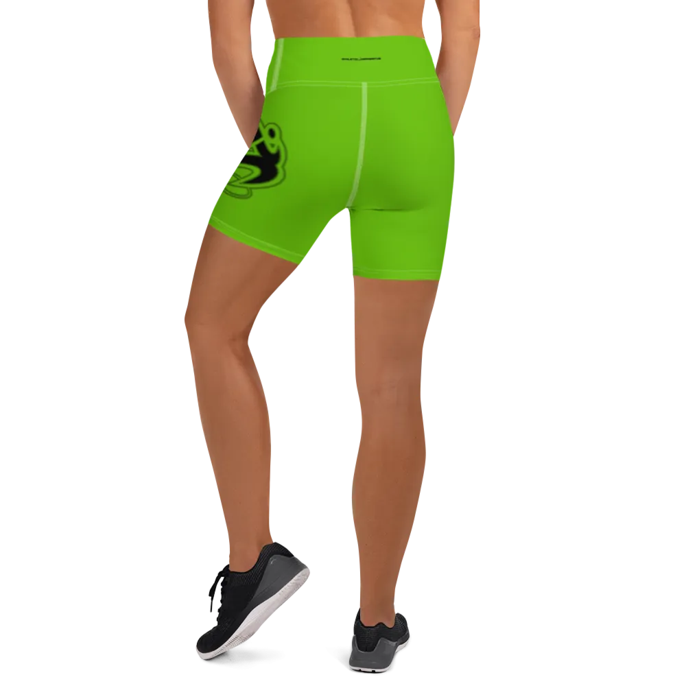 Athletic Apparatus Kelly Green White stitch Black logo Yoga Shorts
