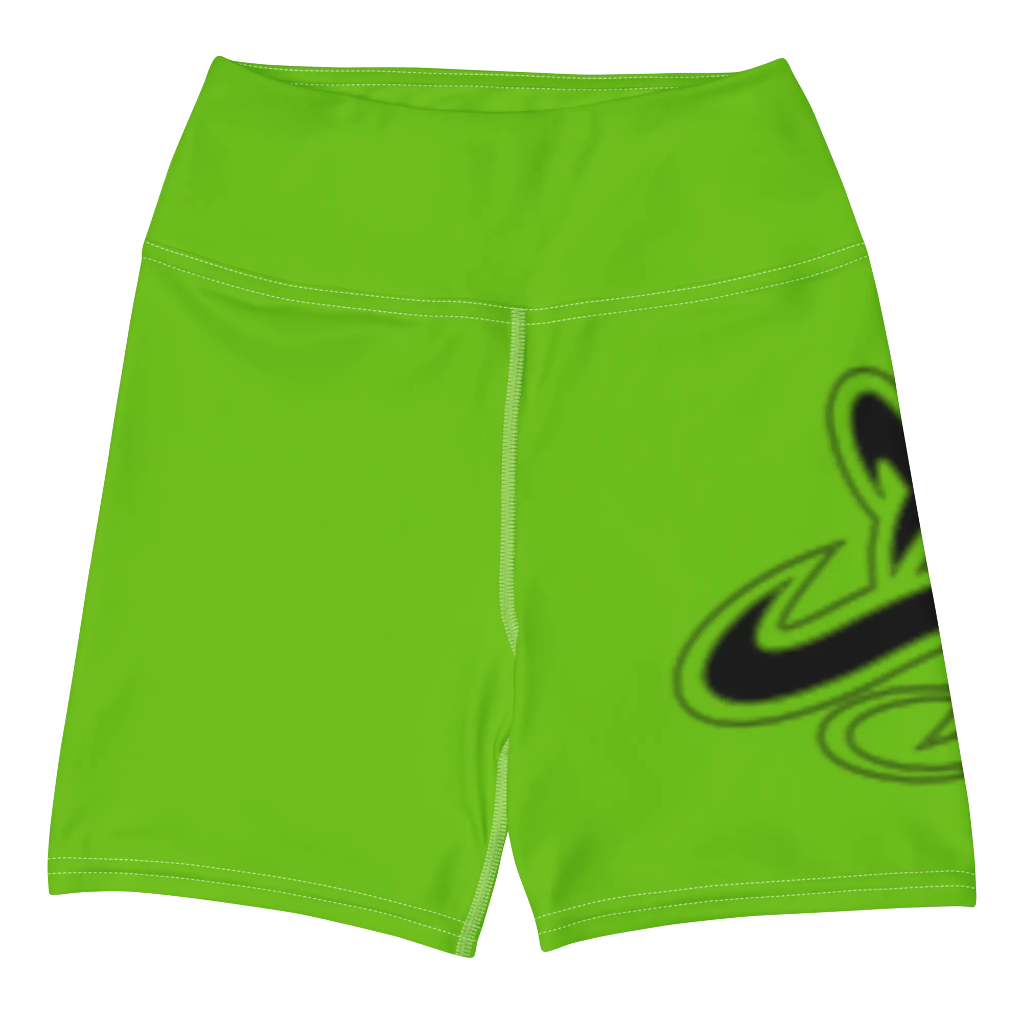 Athletic Apparatus Kelly Green White stitch Black logo Yoga Shorts