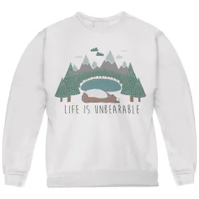 Autumn Life is Unbearable Bear Pun Youth Sweatshirt