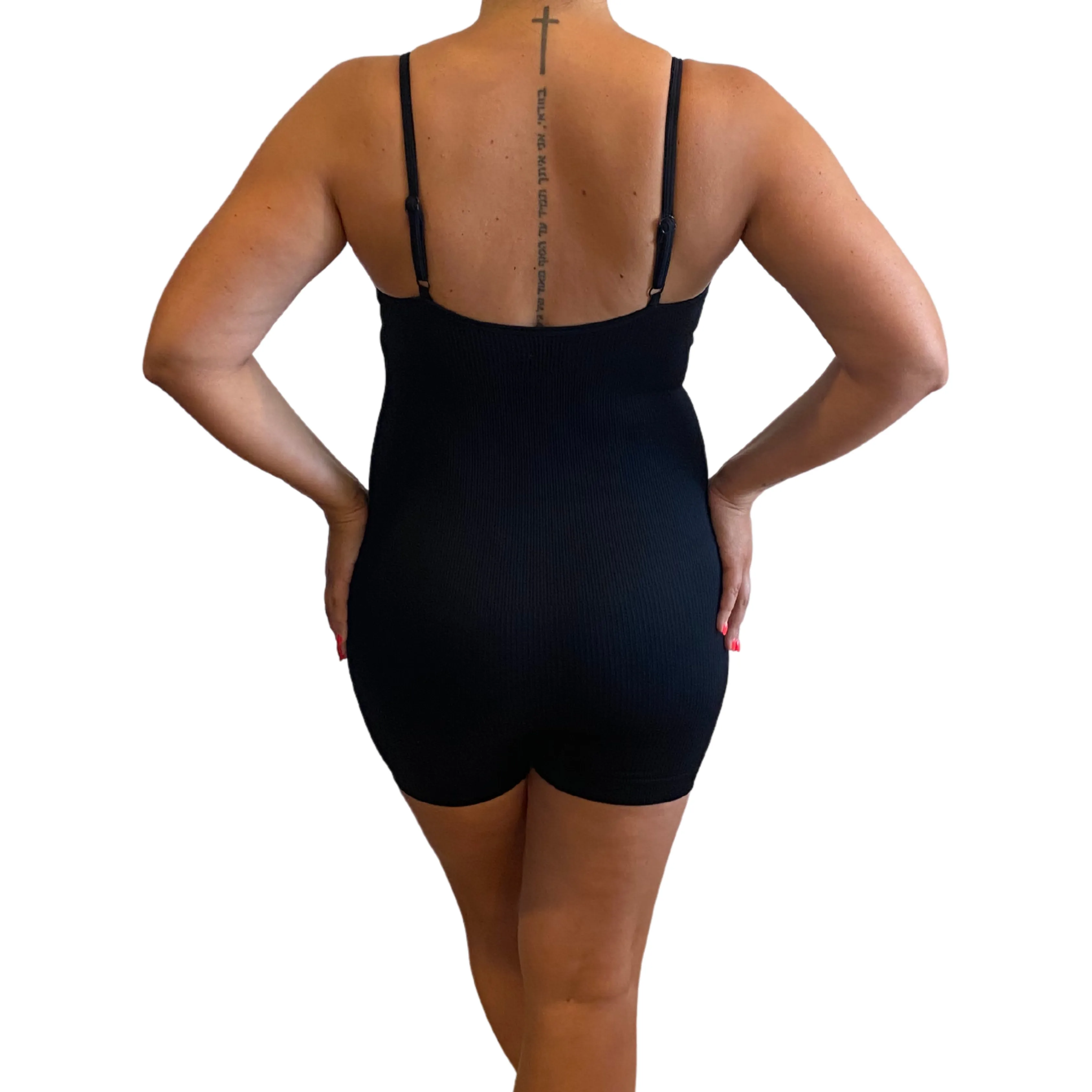 AYLA 2.0 seamless ribbed bodysuit - Black