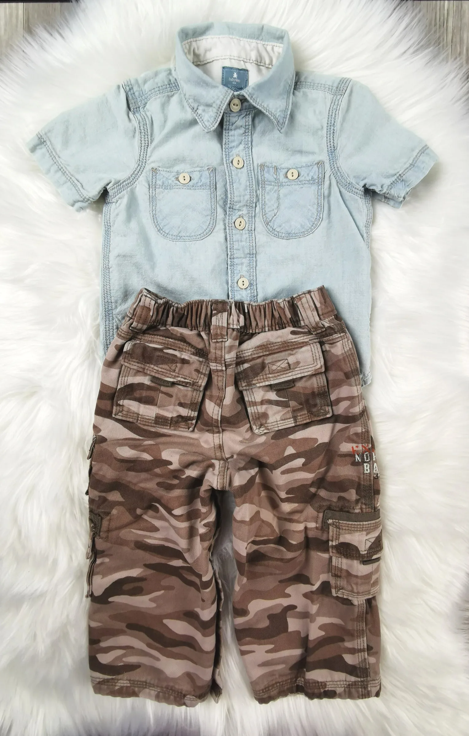 BABY BOY SIZE 18/24 MONTHS - Baby GAP, 2 Piece Mix N Match Outfit VGUC B23