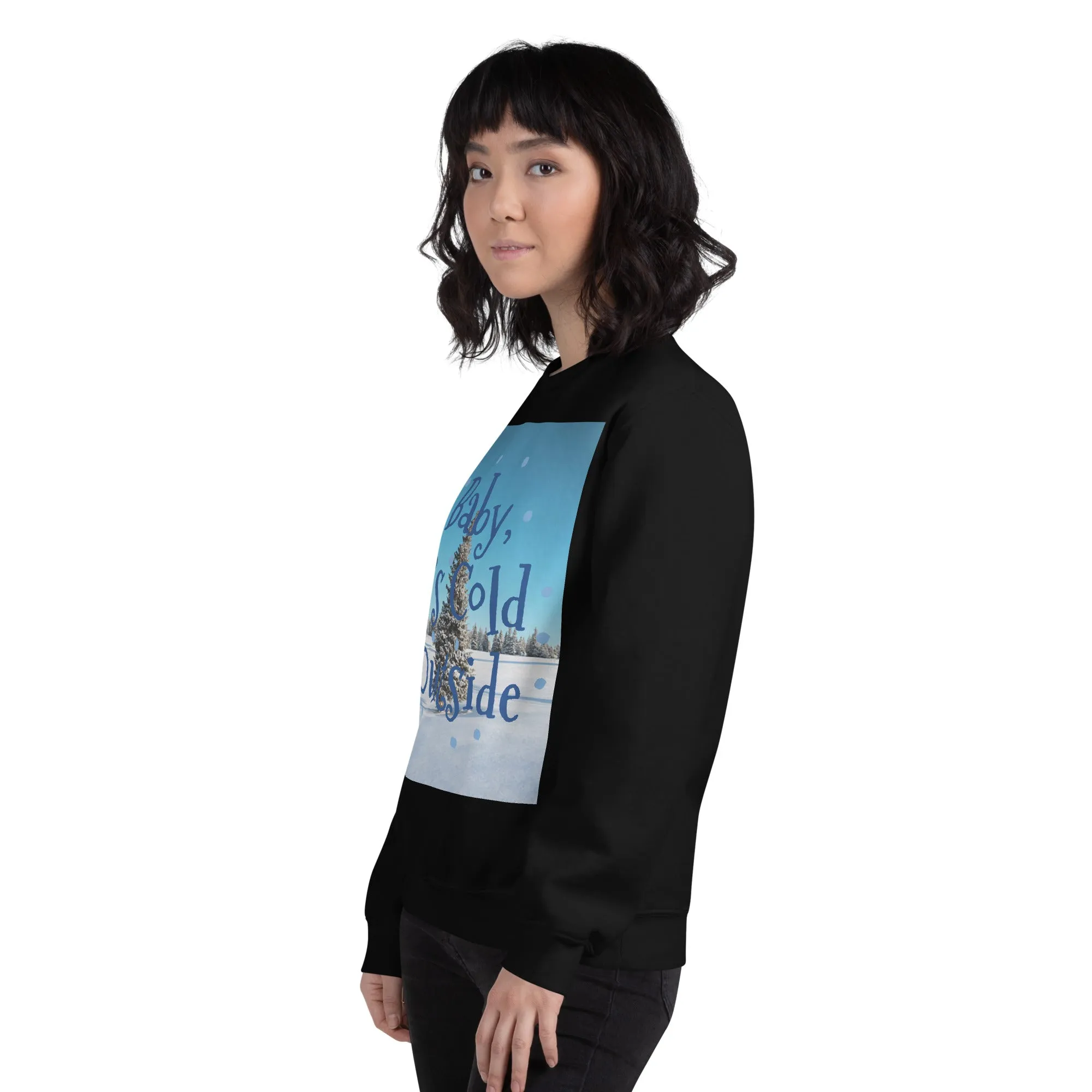 Baby It's Cold Outside Christmas Sweatshirt (Glamourange Christmas Sweatshirt Womens)