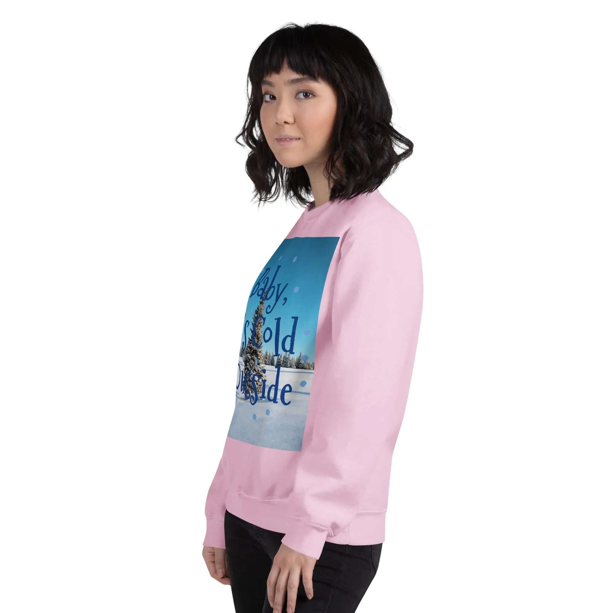 Baby It's Cold Outside Christmas Sweatshirt (Glamourange Christmas Sweatshirt Womens)