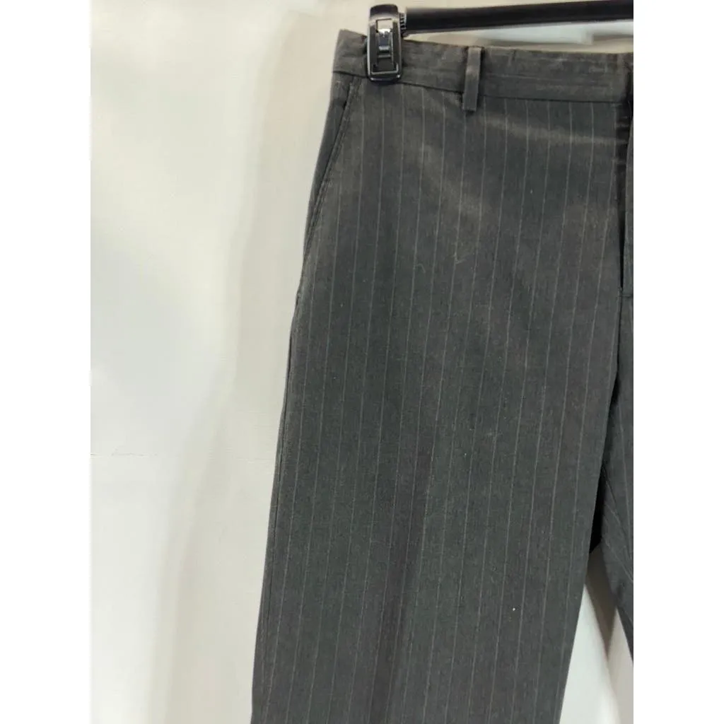 BANANA REPUBLIC Men's Dark Charcoal Pinstripe Tailored-Fit Dress Pants SZ 33X30