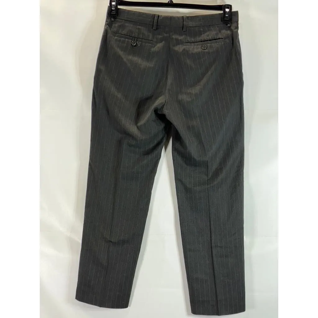 BANANA REPUBLIC Men's Dark Charcoal Pinstripe Tailored-Fit Dress Pants SZ 33X30