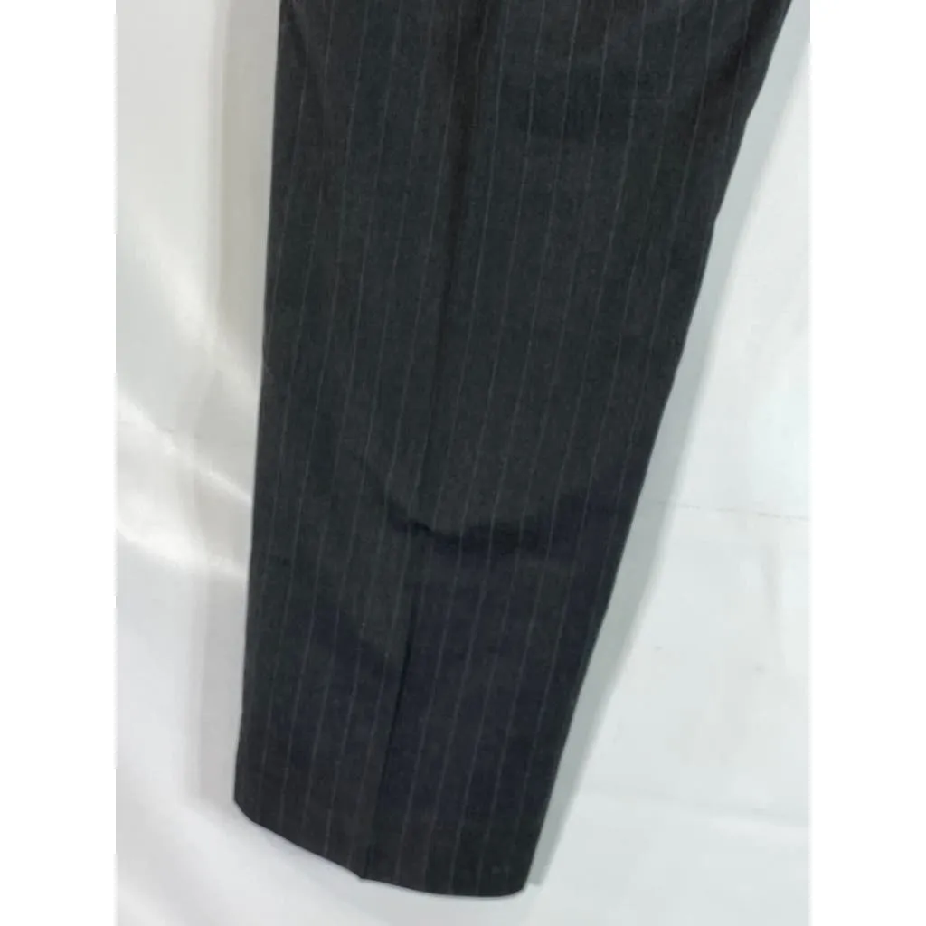 BANANA REPUBLIC Men's Dark Charcoal Pinstripe Tailored-Fit Dress Pants SZ 33X30