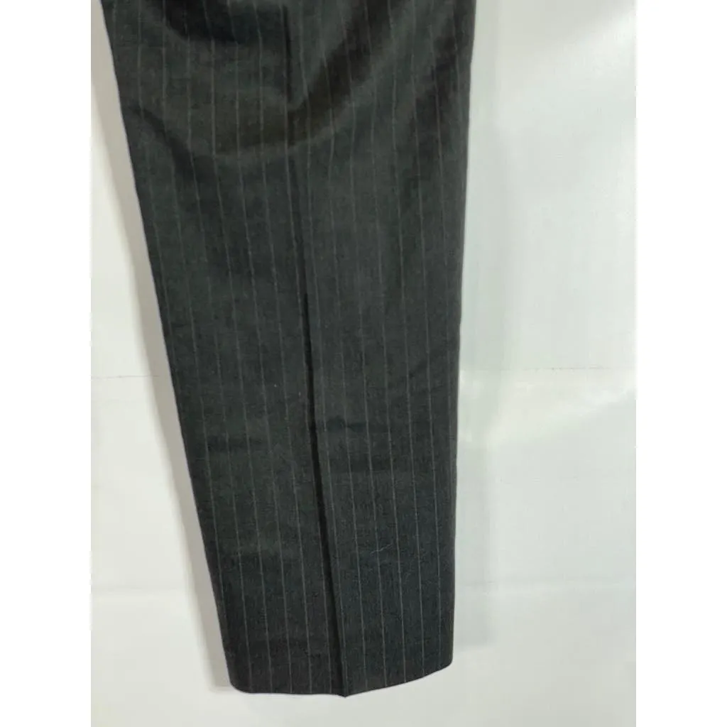 BANANA REPUBLIC Men's Dark Charcoal Pinstripe Tailored-Fit Dress Pants SZ 33X30