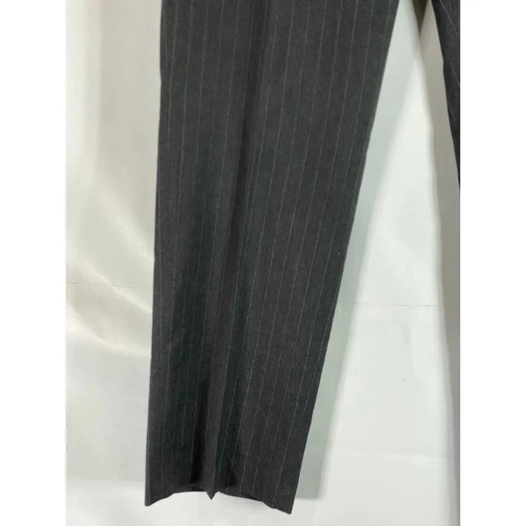 BANANA REPUBLIC Men's Dark Charcoal Pinstripe Tailored-Fit Dress Pants SZ 33X30