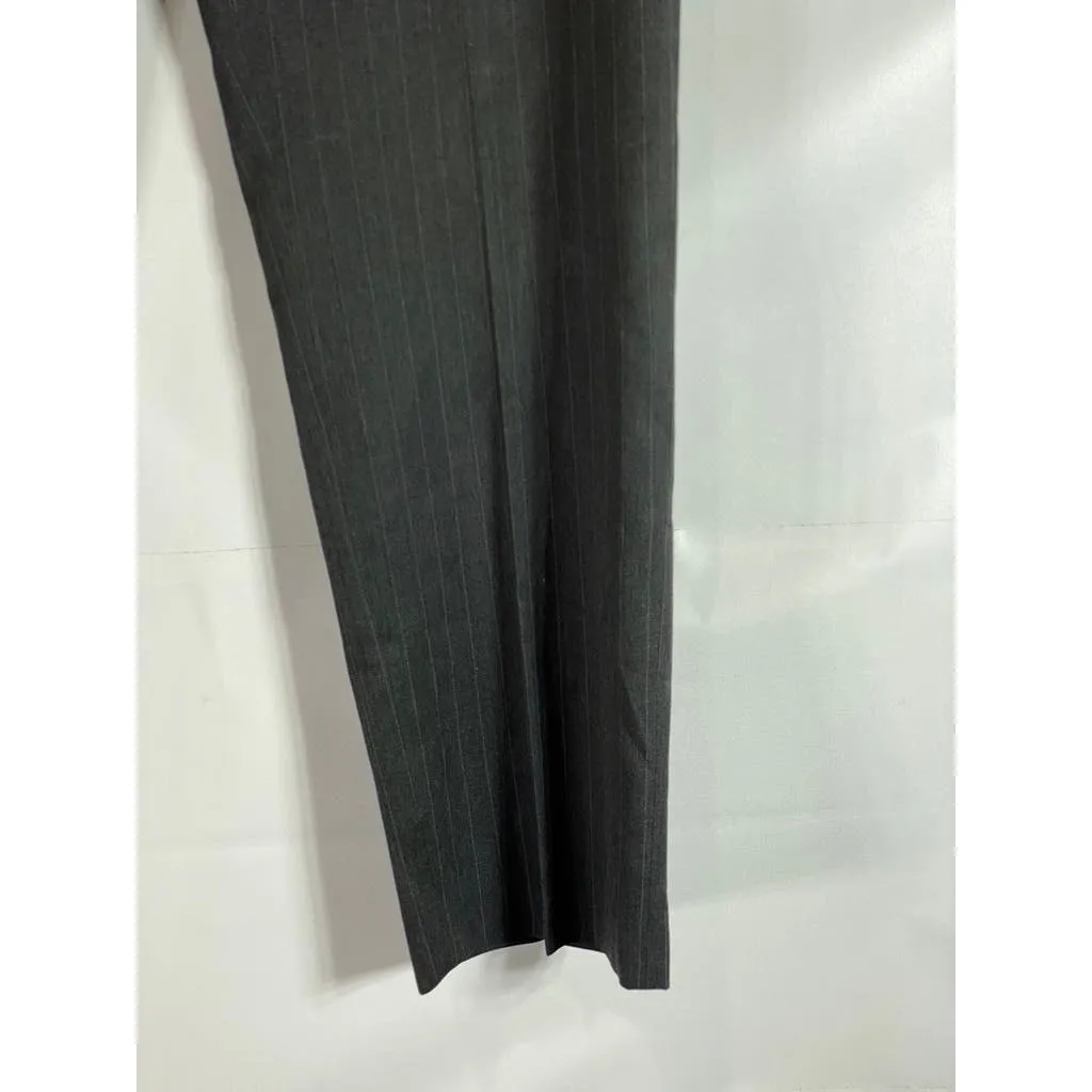 BANANA REPUBLIC Men's Dark Charcoal Pinstripe Tailored-Fit Dress Pants SZ 33X30