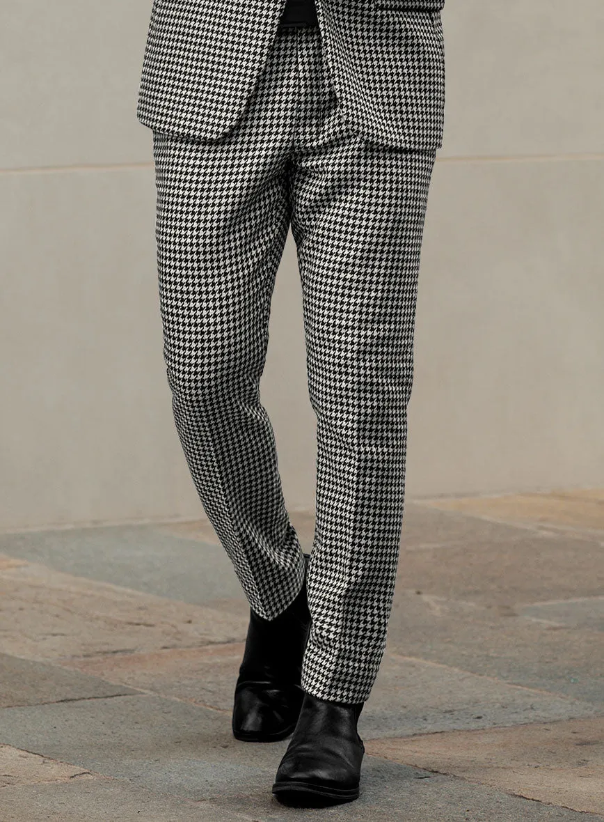 Big Houndstooth BW Tweed Pants