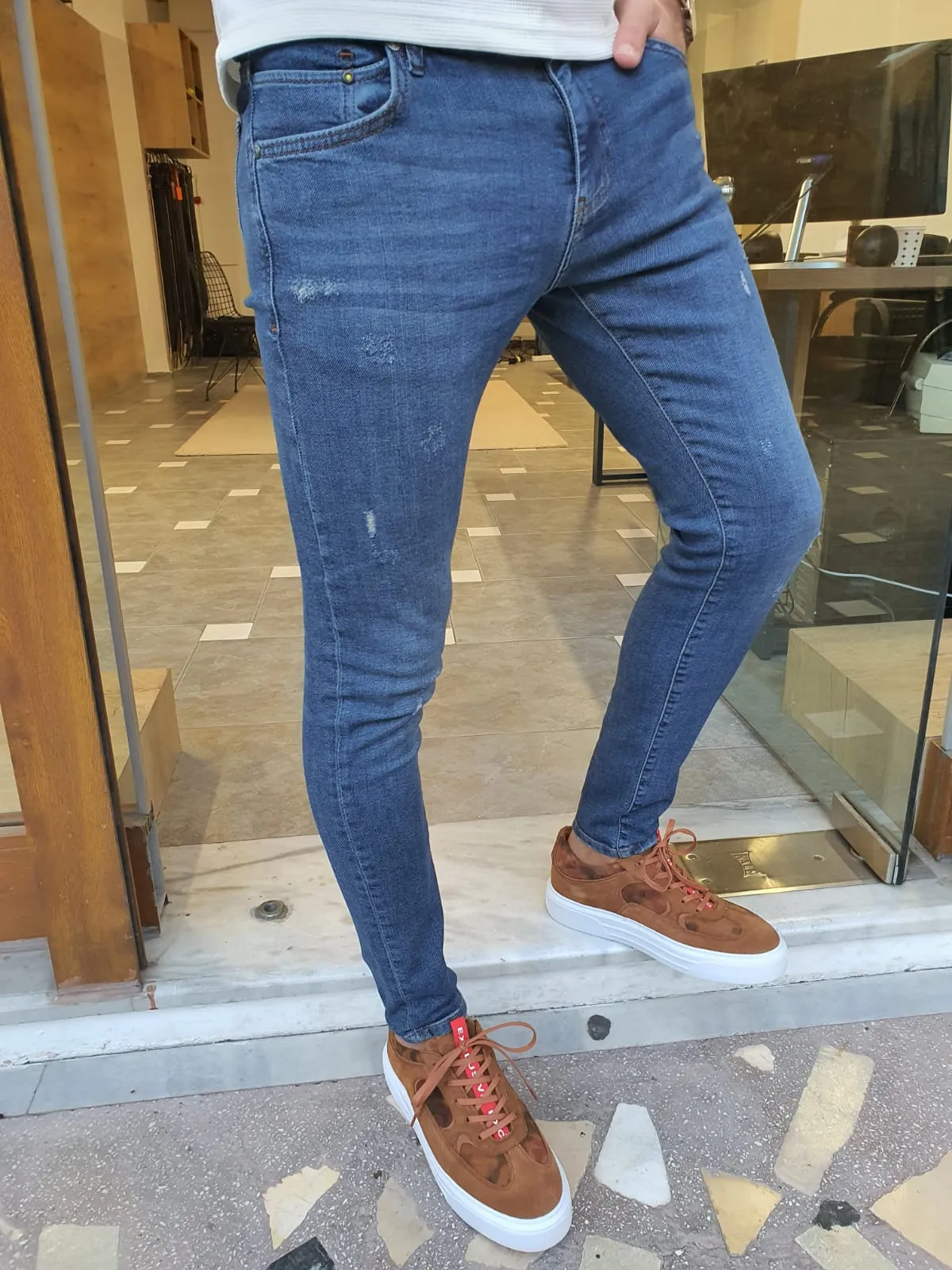 Blake Slim Fit Blue Jeans