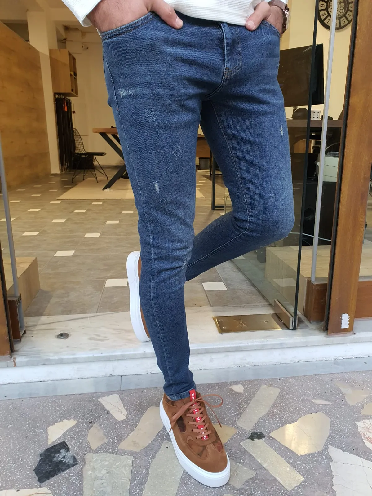Blake Slim Fit Blue Jeans