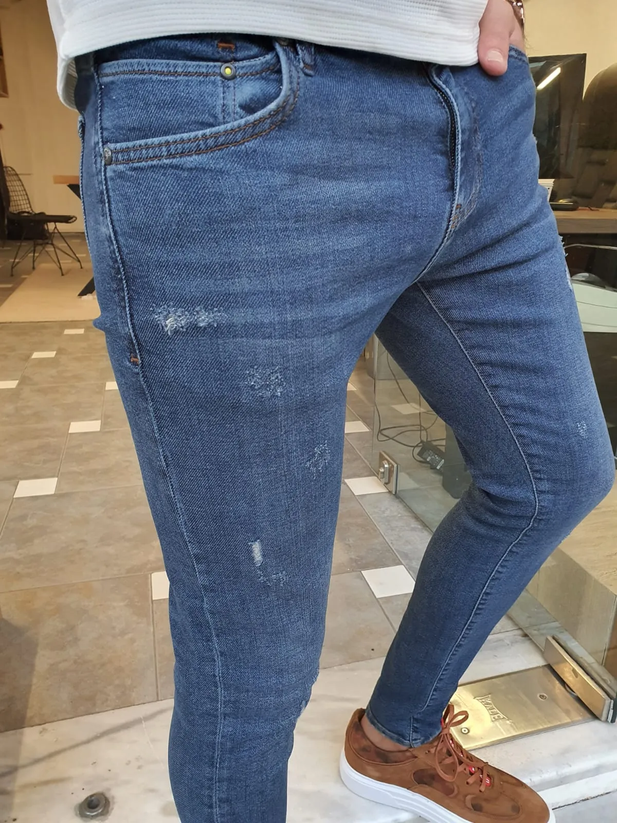 Blake Slim Fit Blue Jeans