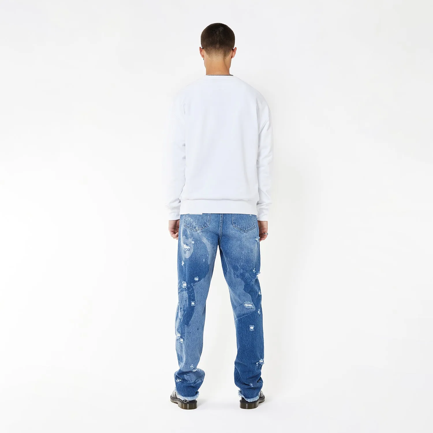 BOY EAGLE CONCEALED SWEATSHIRT - WHITE