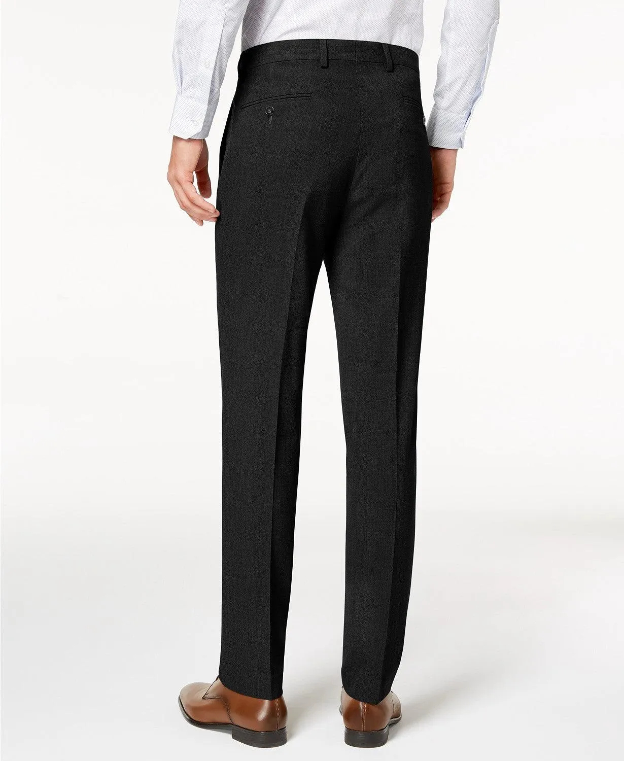 Calvin Klein Mens Skinny fit Dress Pants 30 / 30 Black Solid Stretch
