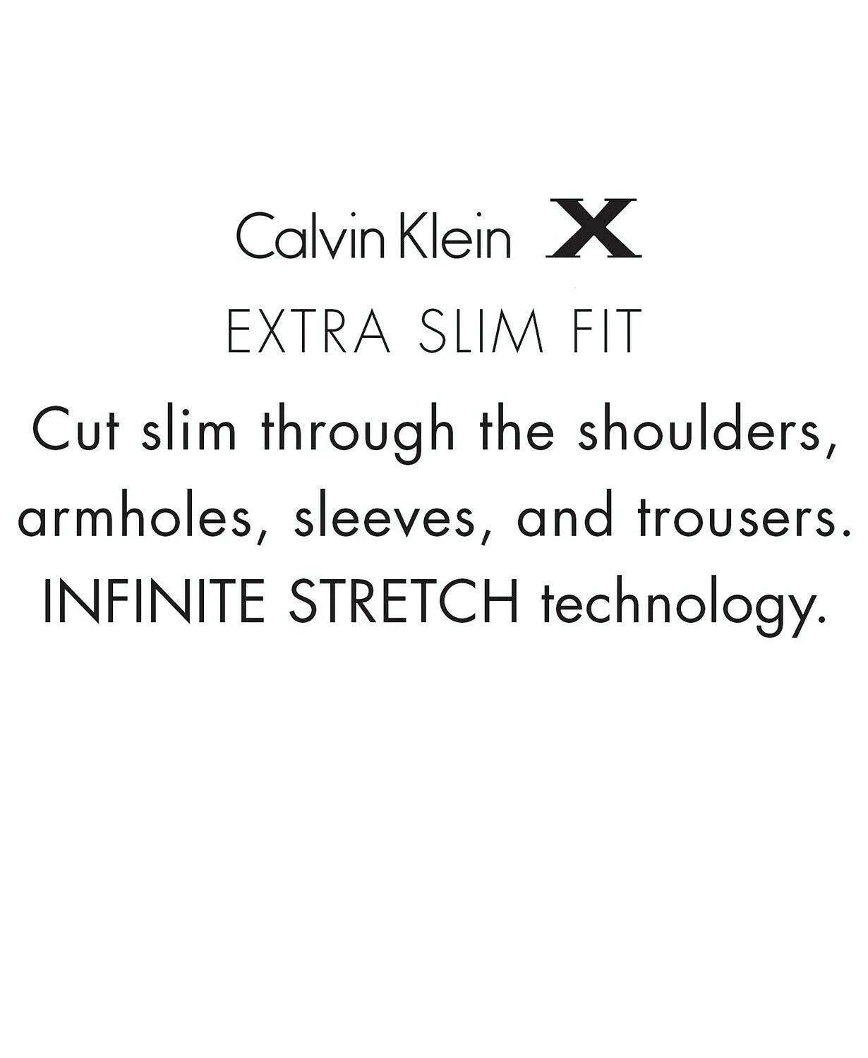 Calvin Klein Mens Slim fit Dress Pants 34 / 32 Grey Stretch