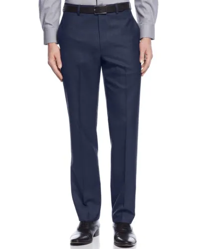 Calvin Klein Mens Slim fit Dress Pants 40 / 30 Blue Solid Stretch