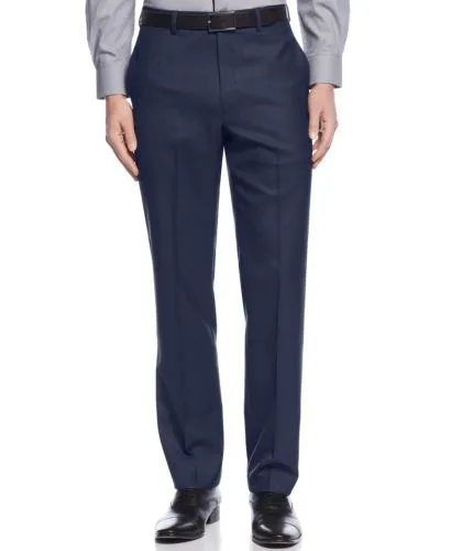 Calvin Klein Mens Slim fit Dress Pants 40 / 30 Blue Solid Stretch