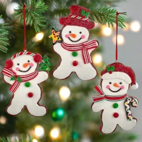 Claydough Snowman Ornaments