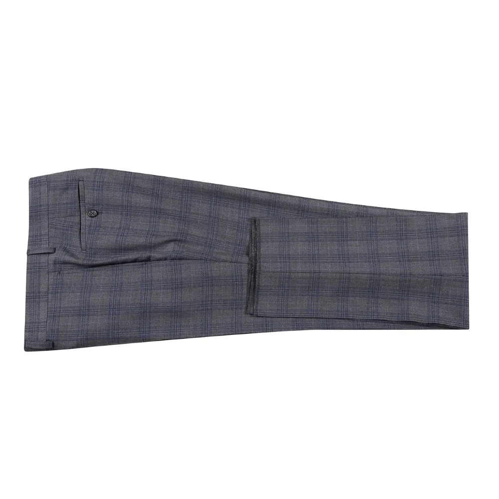 English Laundry Collection - 2 Piece Slim Fit Gray Plaid Notch Lapel Suit