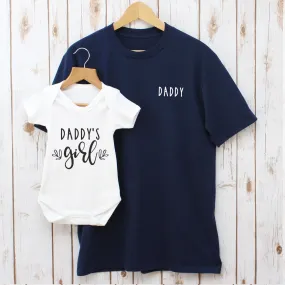 Father's Day Daddy And Baby Daughter Matching T Shirts