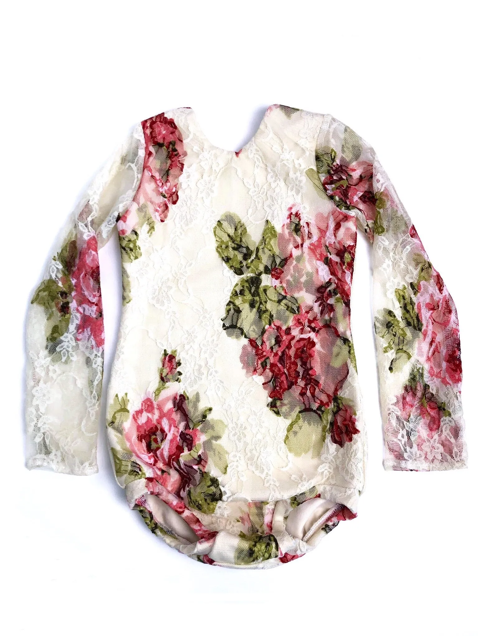 Floral Lace Cream Leotard