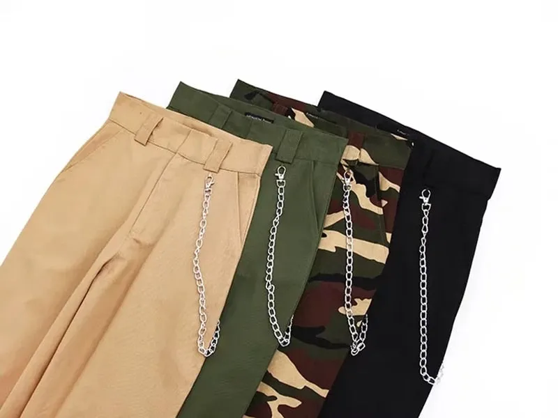 Gabe Dark Chained High Waist Pants