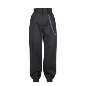 Gabe Dark Chained High Waist Pants