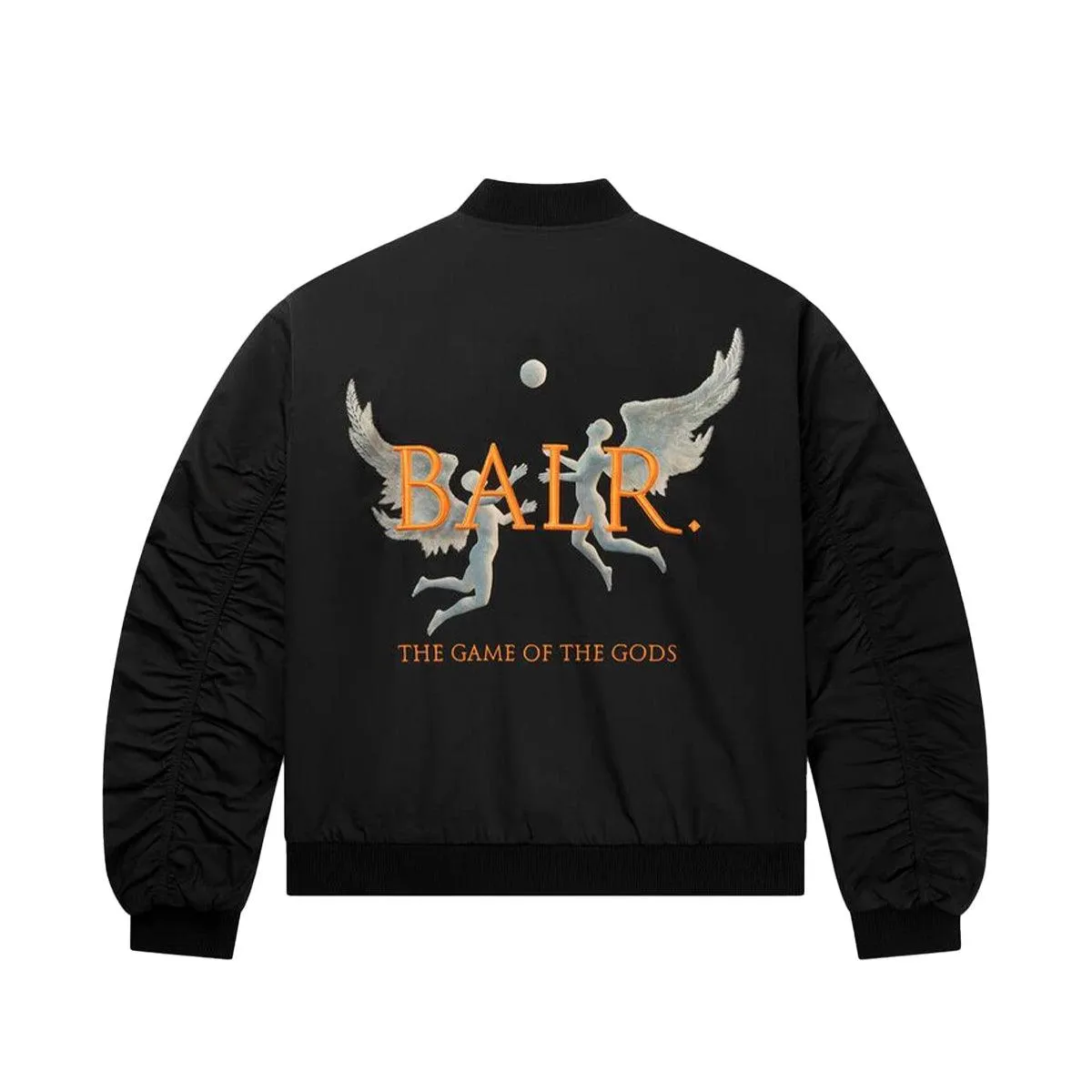 Game of the Gods Box Fit Bomber Jacket Jet Black