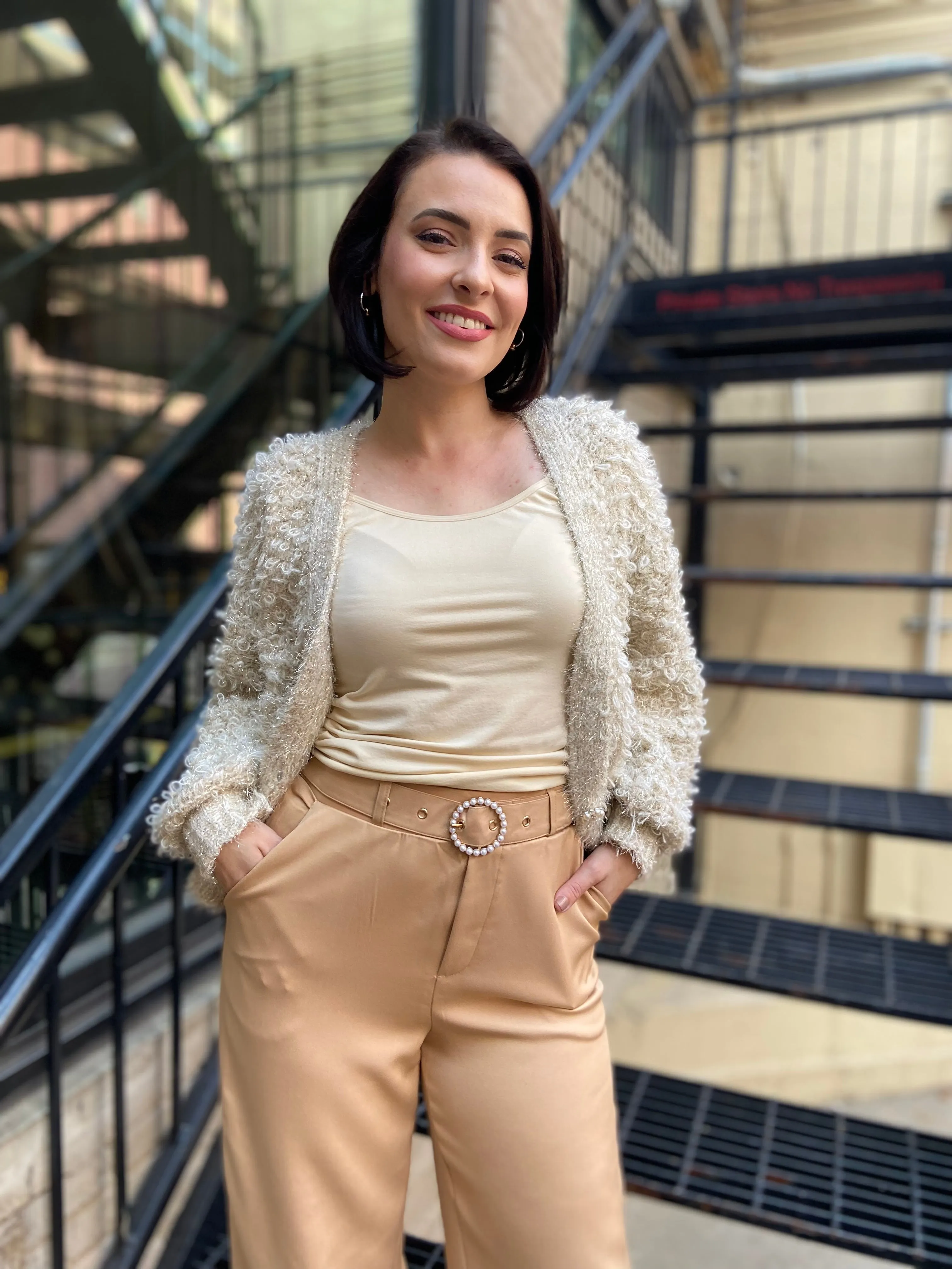 Georgia Khaki Wide Leg Pants