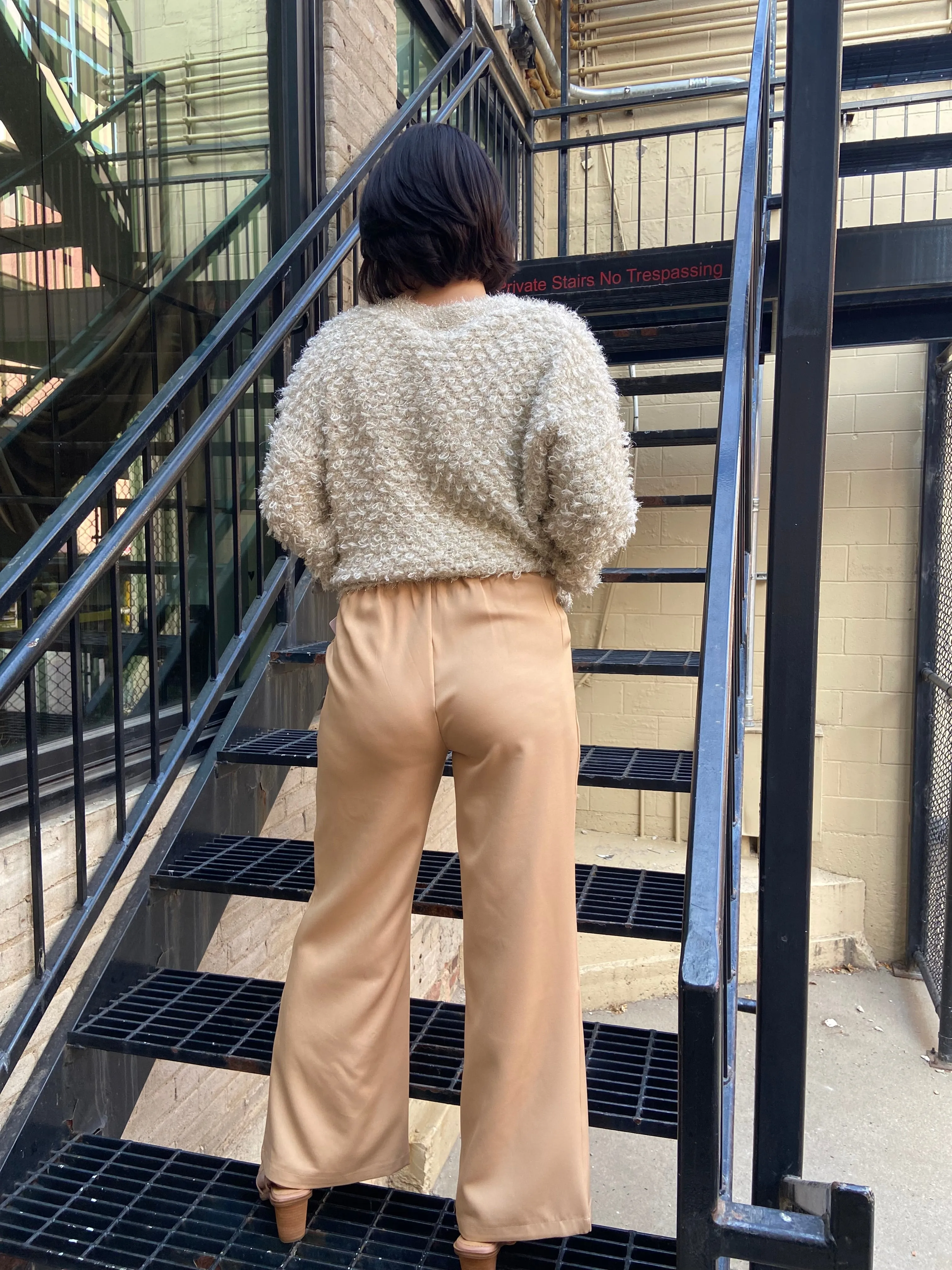 Georgia Khaki Wide Leg Pants