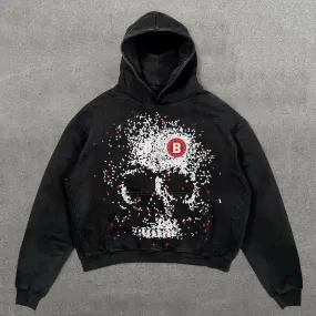 Get Rich Before Die Print Long Sleeve Hoodies