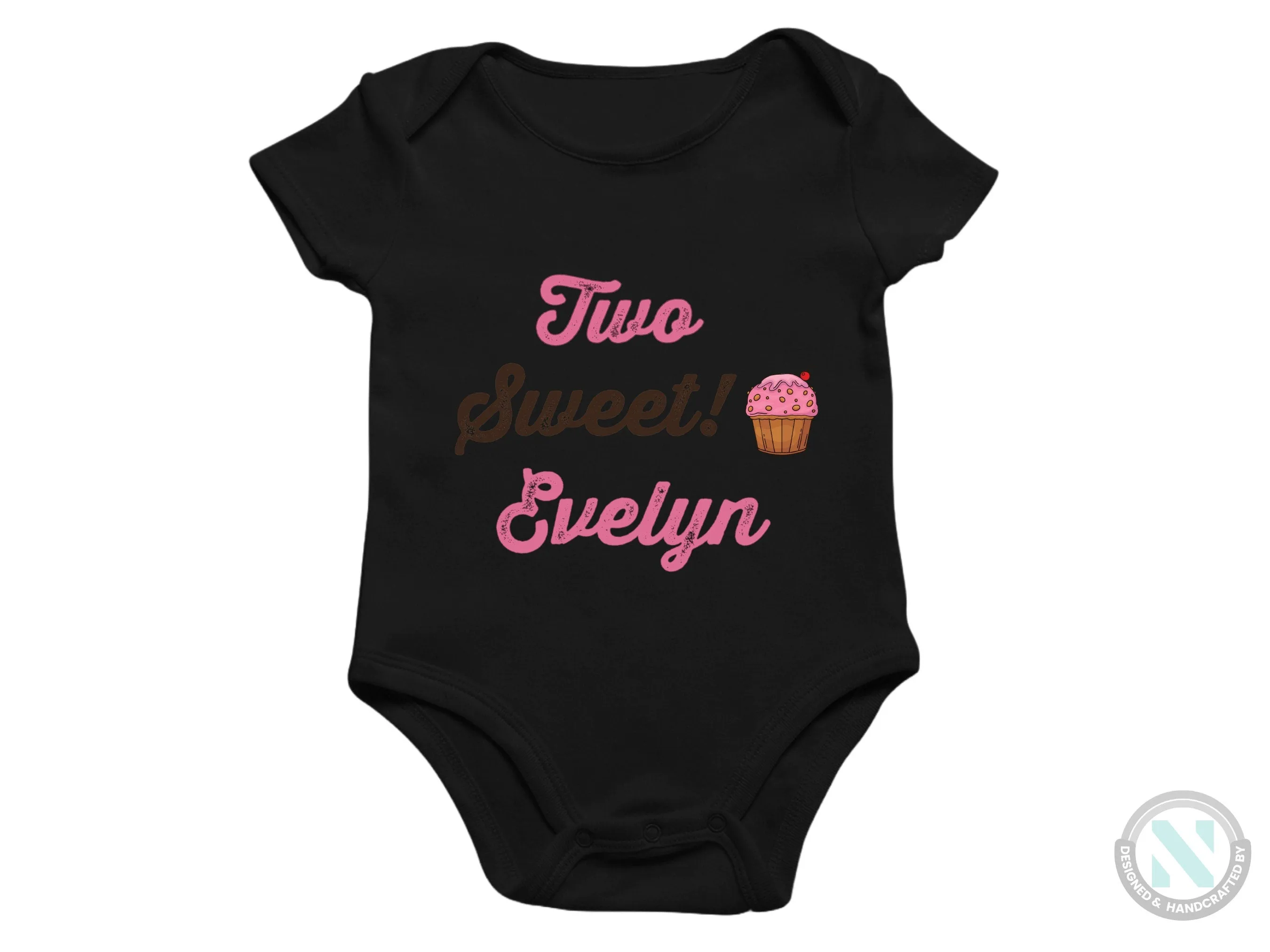 Girls Custom Long Sleeve Birthday Bodysuit Gift with Two Sweet