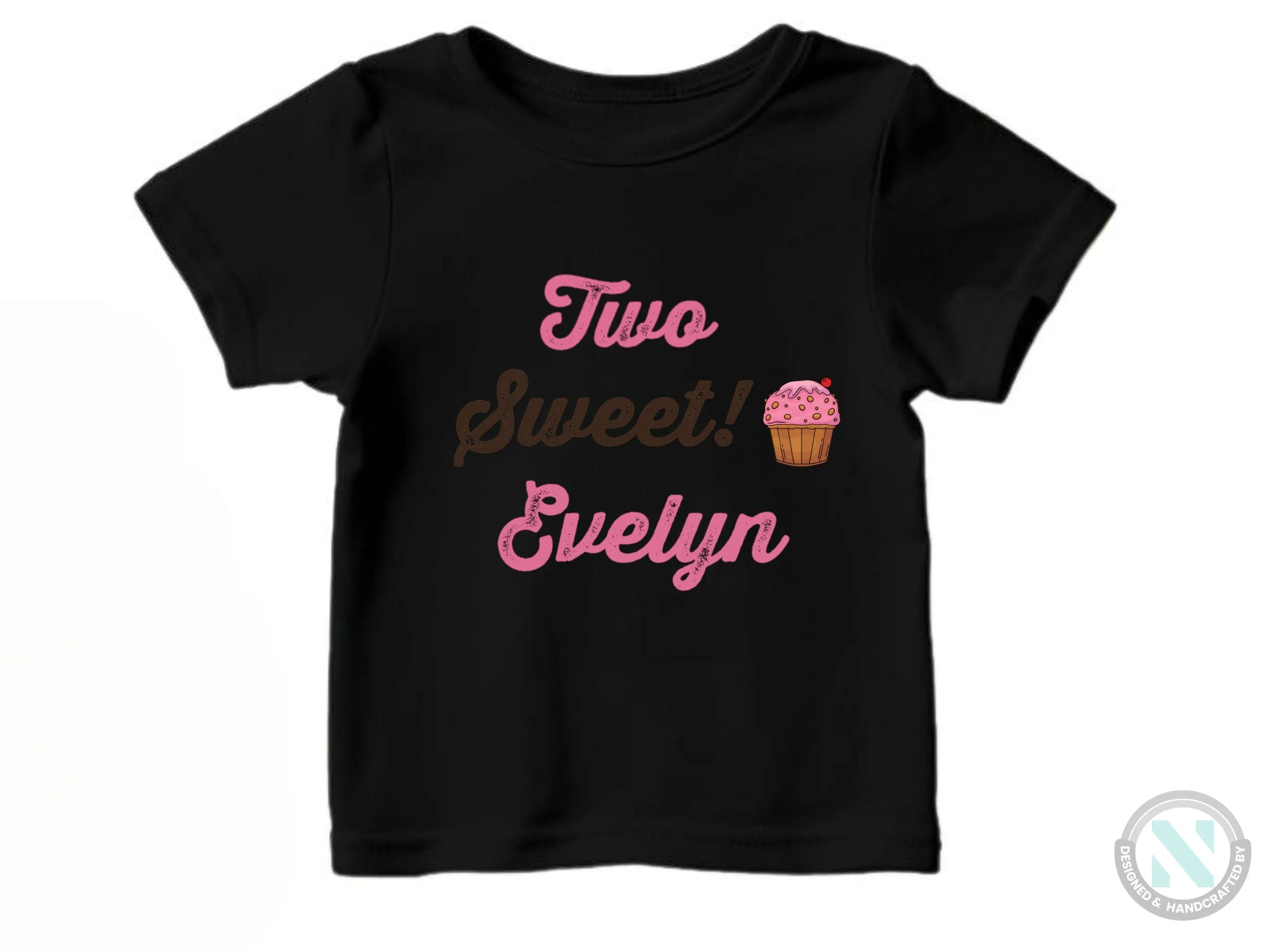 Girls Custom Long Sleeve Birthday Bodysuit Gift with Two Sweet