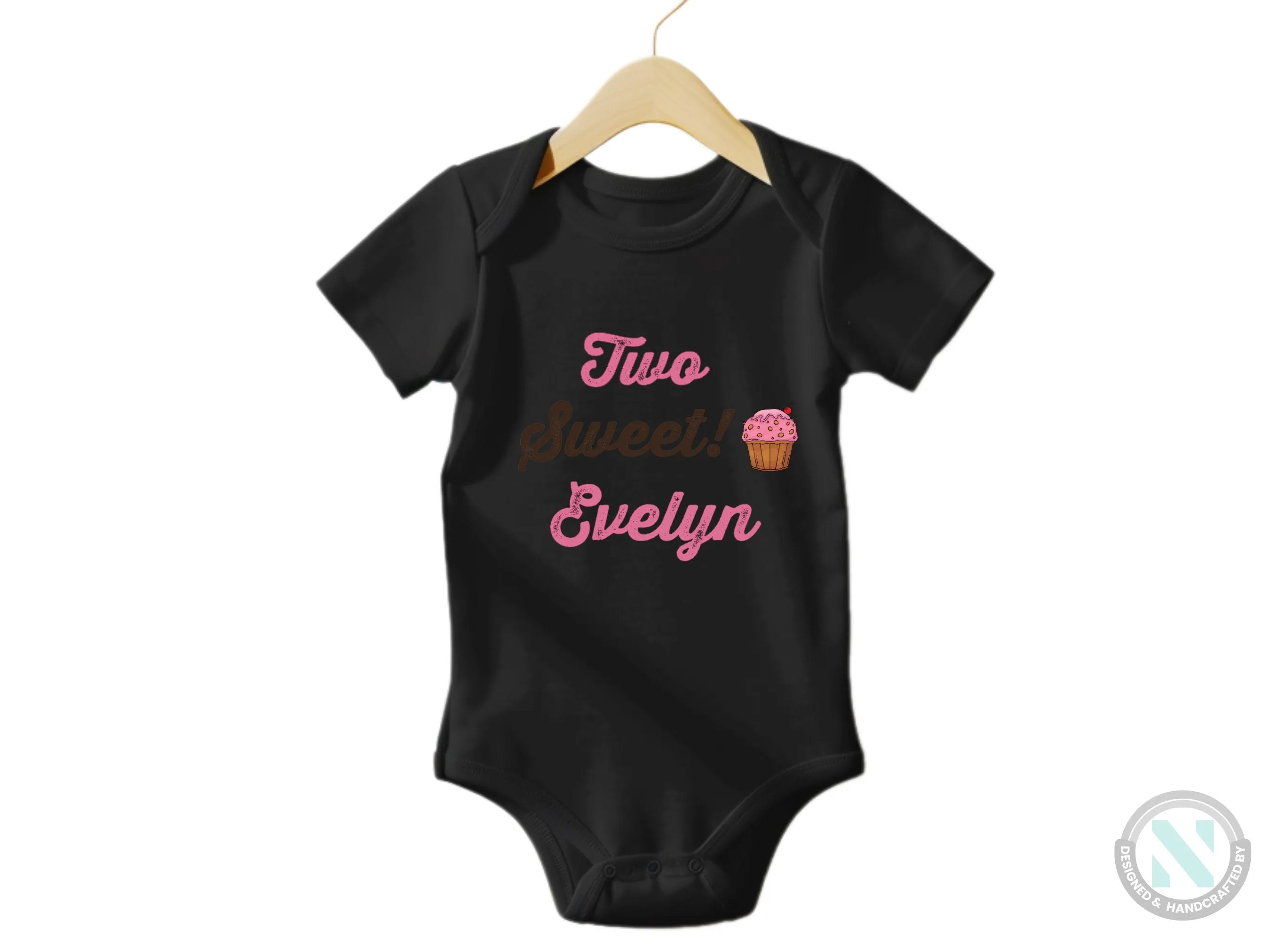 Girls Custom Long Sleeve Birthday Bodysuit Gift with Two Sweet