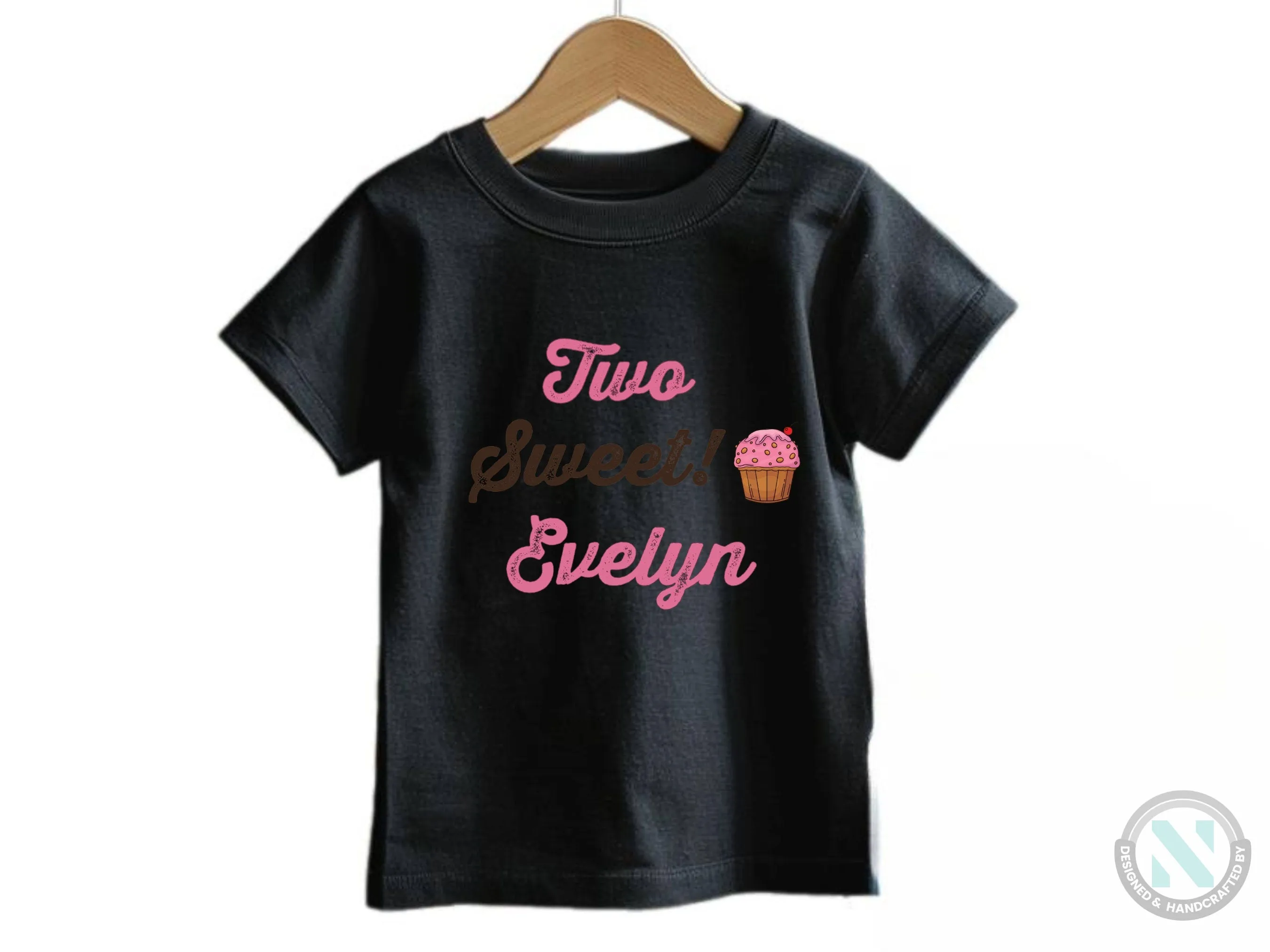 Girls Custom Long Sleeve Birthday Bodysuit Gift with Two Sweet
