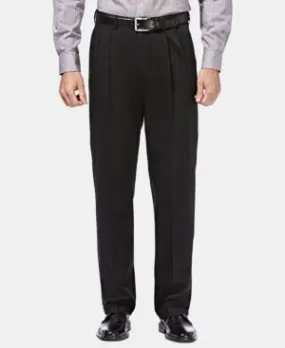 Haggar Mens Classic fit Dress Pants 36 / 29 Black Solid